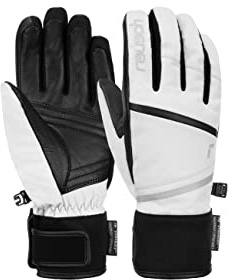 Reusch Skihandschuhe für Damen | extra warm & Winddicht mit Ziegenleder | wasserabweisende & atmungsaktive Winterhandschuhe mit Softshell, für Ski, Outdoor & Freizeit, Größe 6-8,5, Tessa STORMBLOXX