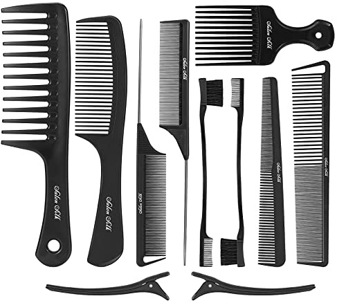 SalonSilk Professional Combs Set for Natural Black Curly Hair for Ladies