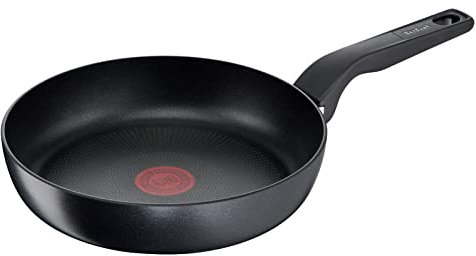 Tefal G28904 Hard Titanium Pro Bratpfanne 24 cm | Antihaftversiegelung | Thermo-Signal | stabiler Boden | Induktion | tiefe Form | Schwarz