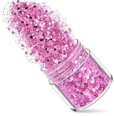 Flasche Rose Gold Silber Nail Art Glitter Pailletten 3D Sparkly Paillette Charms Mix Size Pigment Powder DIY Gel Nail Decorations-225, 1Box 10ml