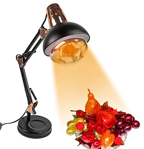 DUEBEL Lámpara de Calor para Alimentos, Calentador de Isomalt y Chocolate para Modelar, Herramienta Profesional para Confiteros, Pasteleros y Chefs (Negro y Oro Rosa)