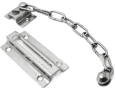 ETomey TüRkette 1 Set Edelstahl Türkette Schrank Sicherheit Safty Restrictor Lock mit Schrauben for Zuhause ohne Bohren