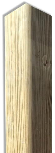 Trave in legno di pino nordico da 240 cm, sezione 9x9 cm, finitura piallata, impregnato in autoclave classe IV