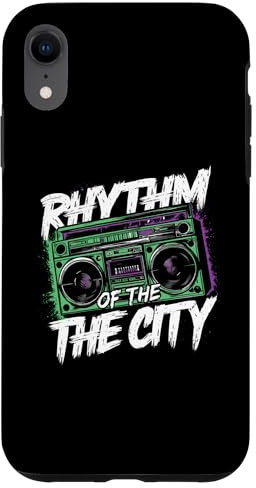 Rhythm Of The City - Klassischer Ghettoblaster Boombox Lover Hülle für iPhone XR