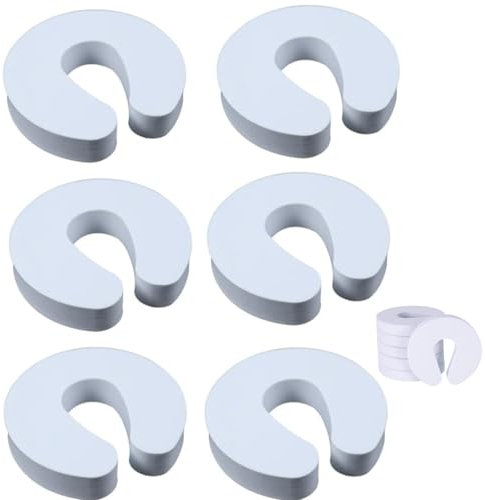 JJiaoLinin Tope de Puerta para niños, 6 Piezas Protector Puertas Seguridad Bebé, Protectores Infantiles De Espuma, Niños Dedos Cajones Protector, Evite Encerrar a Bebés, Mascotas en Habitaciones