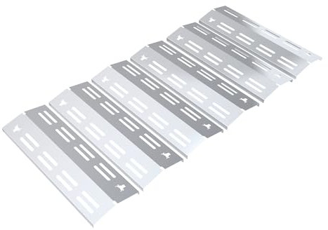 tuning-art GA46 Gasgrill Brennerabdeckung Edelstahl kompatibel mit Enders Boston 6 Gasgrills | Brennerschutz | Passgenau, Farbe:6er Set Chrom Bulle