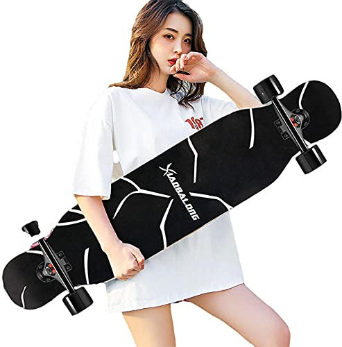 SilteD Longboard Pro 107 cm (42 Zoll), komplettes Skateboard mit 8 Schichten aus konkavem Ahorn, für Anfänger, Jugendliche, Mädchen und Erwachsene