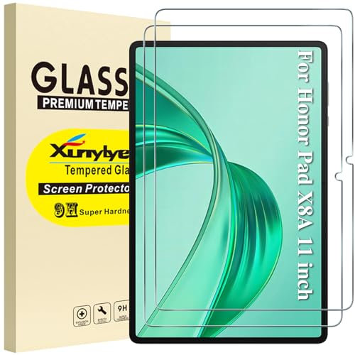 XunyLyee for HONOR Pad X8a 11 Inch Tablet Screen Protector (2024) Tempered Glass Film, 9H Hardness, Anti-Scratch, HD Clear [2 Pack]