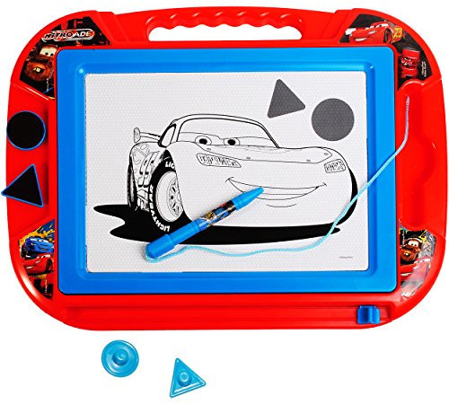 alles-meine.de GmbH große XL - Zaubertafel/magische Maltafel - Cars - Lightning McQueen - Auto - inkl. 2 Stempel - Zeichentafel - Magnet Tafel - Kinder/wisch & Weg - Bast..
