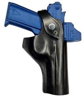 VlaMiTex B33 Leder Holster für Ruger Mark 4 Lite, OWB Gürtelholster mit Sicherheitslasche, schwarz
