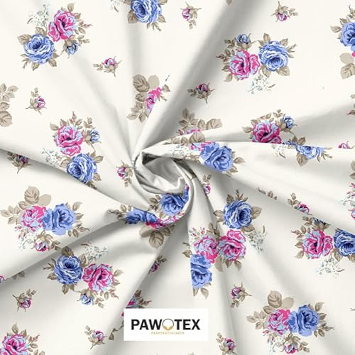 PAWOTEX Bio Jersey stoff meterware Kinder Dicken Jersey stoff mädchen winter jungen Baumwollstoff meterware gemustert Stoff meterware jersey zum Nähen von Kleidung 100% Baumwolle Öko-Tex 150cm x 50cm