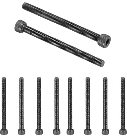 PATIKIL 10 Stück Innensechskant Zylinderkopfschrauben M5x60mm, 12,9 Stärkestufe Kohlenstoffstahl Zylinderschrauben Set, Vollgewinde Schwarz Schrauben Set für Install Befestigung Reparatur