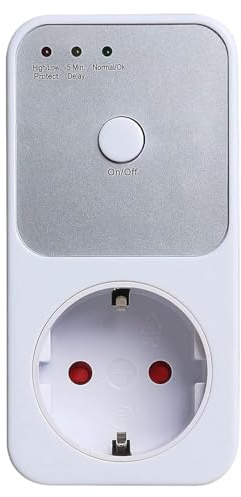 Automatisk spänningsskydd uttag grenuttag överspänningsskydd socket switch AC 220 V strömförsörjning övervakning säkert skydd EU-kontakt uttag kylskåp skydd (1 st)