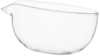 PawwJoy Ciotola in vetro borosilicato alto per Matcha Chawan con beccuccio versante, resistente al calore, tazza da tè miscelatrice per cucina, ufficio e casa, 300 ml