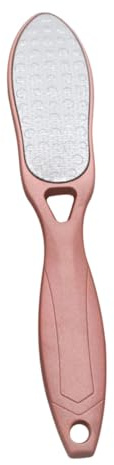 Doppelseitige Professionelle Fußfeile aus Edelstahl für Zuhause und Reisen | Peelingfeile, Pediküre Werkzeug, Leichte Abs Ausführung, Rosa, für Shop und Heim