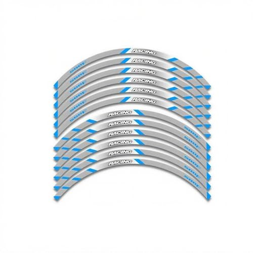 Pegatina de moto Pegatinas Reflectantes Para Llantas De Motocicleta Para Honda CB500F CB 500 F 500F, Calcomanías Para Ruedas, Accesorios(Blu)