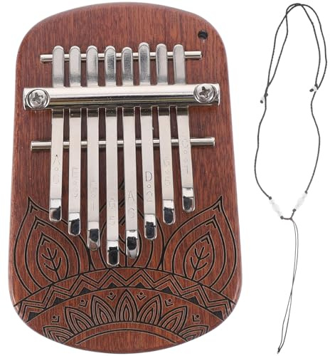 Healeved 8-tasten Kleiner Kalimba mit Metallzungen Leichtes Daumenklavier für Anfänger Tragbares Fingerklavier für Musikalische Einsteiger