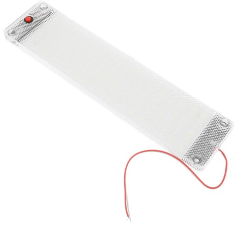 SHINYPASING Luz Interior para Furgoneta y Autobús 108 Leds Blancos, Lámpara de Lectura Práctica de Techo, Material Acrílico y Acero Inoxidable, 24v 12w