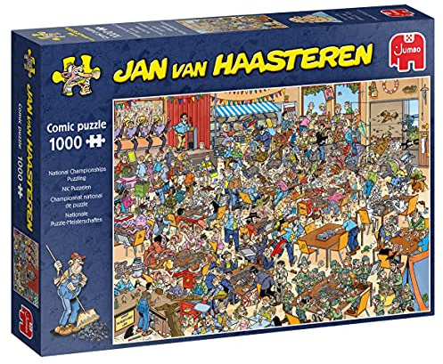 Jumbo Spiele Jan Van Haasteren Puzzle 1000 Teile – Puzzle-Meisterschaften – ab 12 Jahren – Comic Puzzle, 19090, Mehrfarben