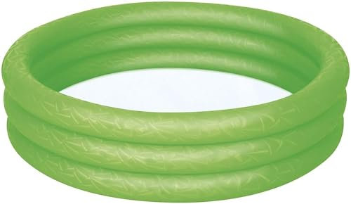 Bestway Pataugeoire pour enfant - 3 anneaux gaufrés - 122 x 122 x 25 cm - Vert