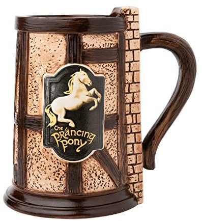 Jarra El Señor De Los Anillos Póney Pisador, 900ml - Taza medieval - Jarra cerveza - Taza el señor de los anillos - El Señor de los anillos merchandising oficial