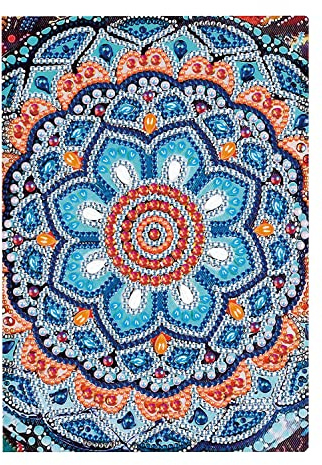 DCIDBEI Diamond Painting Notizbuch A5 Blanko Notizbücher Diamant Malerei Mandala Notizbuch Schreiben Hardcover Tagebuch Mädchen Skizzenbuch Diamond Painting Note Book Geschenk Weihnachten