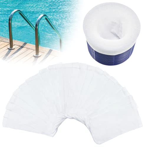 chicarry 30 Pack Pool Skimmer Socks, Reusable Pool Socks for Skimmer Basket, Skimmer Socks for Above Ground & Inground Pool (30 Pack)