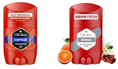 Old Spice Captain Deodorant & Original Deo Stick | 50 ml (1er Pack) | Ohne Aluminium Für Männer | Mit Langanhaltendem Duft