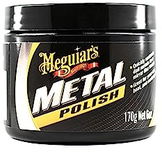Meguiar´s G211606EU Metal Polish 170 g, Lucido per Metalli Adatto per Alluminio, Lucidato, Fuso e Billet, Cromo, Acciaio Inox, Ottone, Rame, Argento e Altri Componenti con Finitura Lucida