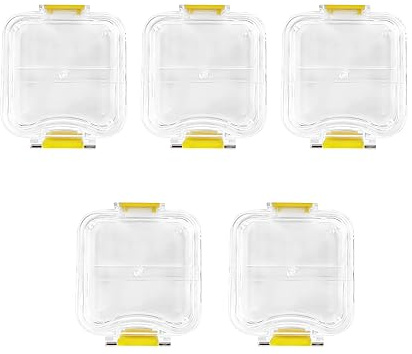 YOUYA DENTAL - Caja de almohada dental, caja de 5 piezas de película de membrana transparente, caja de dientes con corona y puente dentales con pestillo, cajas de almacenamiento de dentaduras postizas