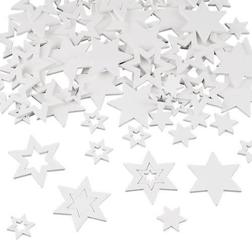 Stelle in Legno 100 pezzi Mini Fette di Stelle Legno,Stelle Legno Fette Naturale,Ciondoli Natalizi Legno,Stelle Legno Decorative,per La Decorazioni natalizie,da tavolo,decorazione da spargimento