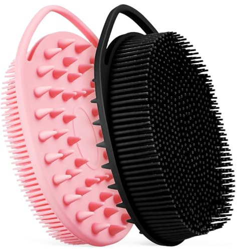 minkissy 2stücke Körperbürsten Doppelseitige Dusche Bürste Mit Massageeffekt Vielseitiger Körper Und Kopfhaut Schrubber Für Sanftes Peeling Und Reinigung Für Tägliche Anwendung