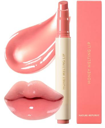 Nature Republic HONEY MELTING LIP (02 FIG) SOFT LIP STICK, Hydrating Gloss, Moisturizing balms, Sheer tint, Shine & Nude, Glowy Finish, korean make up