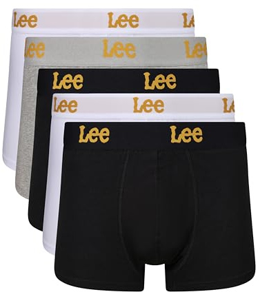 Lee Hombres Bañador Negro/Blanco/Gris Paquete de 5 Pequeño