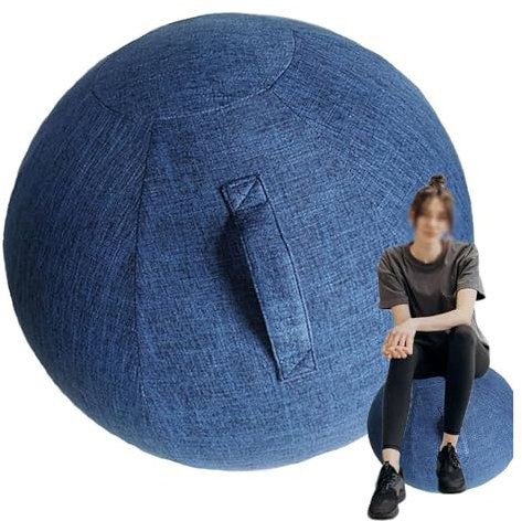 DIXII Yoga-Ball-Abdeckung, Yoga-Ball-Zubehör, Sitzball, Stuhlschutz, Kratzfest, Übungsball-Abdeckung Mit Griff Für Stabilitätsball,A,85cm