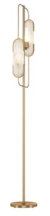 MAYTONI Moderne Art Deco Stehlampe, Marmor, Gold, Metall, IP 20, AC 220-240, G9, 2 Leuchtmittel (nicht im Lieferumfang enthalten), 40 W, für Wohnzimmer, Küche, Schlafzimmer, Esszimmer, Büro
