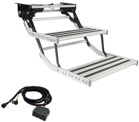 JCSRYD Wohnwagen Tritt Elektrische Automatische Wohnwagen Trittstufe, rutschfeste Trittstufe Wohnwagen, Trittstufe Wohnmobil mit LED-Licht, Wohnwagen, Wohnmobile (Size : Double Layer)