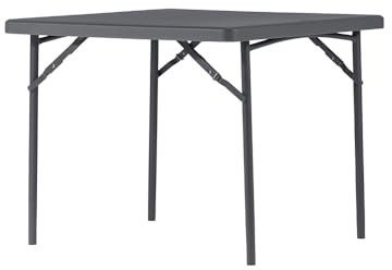 ZOWN Mesa Plegable 90x90 cm New Zown Classic XXL90 para 2-4 Personas, Ideal para Restaurantes y Hoteles - Resistente, Ergonómica, Protección UV, Capacidad 205 kg
