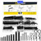 Mardatt 67Pcs Carbon Steel Clevis Pin Cotter Pin R Pin Assortment Kit, Include 5 Sizes M5 M6 M8 M10 M12 Flat Head Single Hole Clevis Pins and M2 M3 M4 Split Cotter Pins/ R Clips