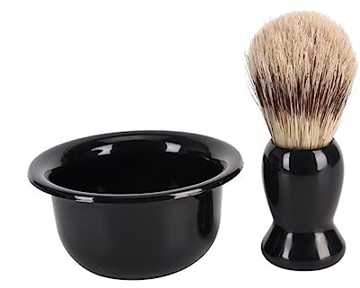 MUSISALY Set Spazzole per Barba in Nylon e Plastica Pennello Barba Piccolo Portaoggetti Resistente e Leggero per Cura e Pulizia in Casa