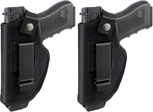 Holster,Bein Holster Pistole,Taktisches Pistolenholster 2er Pack Gürtelholster Waffenholster Taktisches Pistolenholster für Rechts und Linkshänder Concealed Carry mit Metallclip