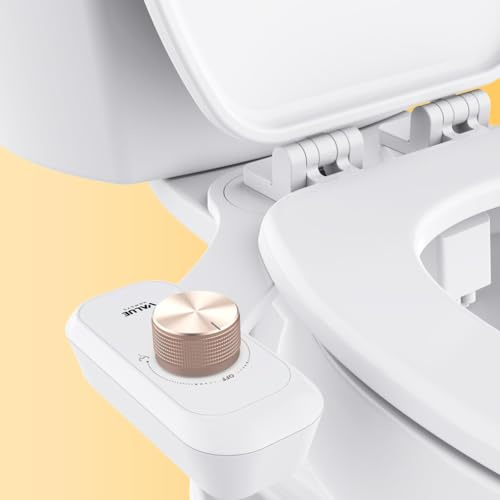 VALUE HOMSYS Peach Podusche für WC – Nicht-elektrisches Bidet mit 2 Düsen, Hygienische Reinigung, Einstellbarer Wasserdruck, Selbstreinigend & Umweltfreundlich