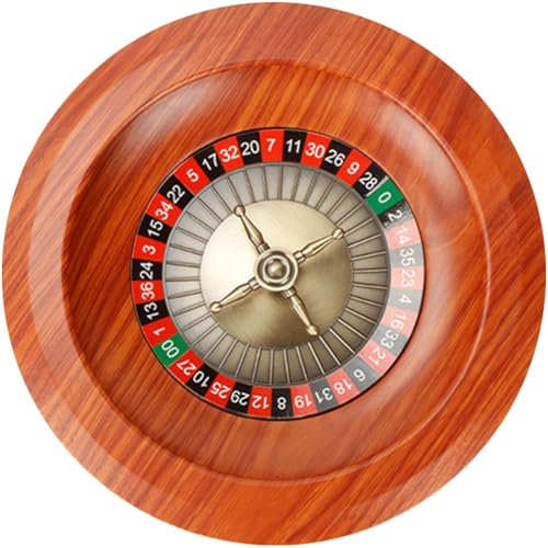 Muteitt Holz-Roulette-Rad, Digitales Zifferblatt, Russisches Roulette-brettspiel, Lotterie-Plattenspieler, Erwachsenenunterhaltung, Roulette-Rad
