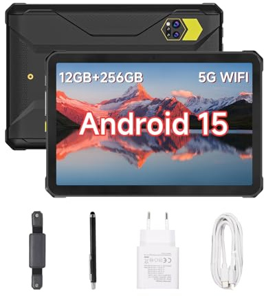 ONERugged T2 Ultra Rugged Tablet, Android 15 Operation System IP68 20000mAh, 12GB+256GB ROM, 64MP+32MP Camera, CPU Dimensity 7300, 5G Outdoor Tablet, Industry/Construction site/Off-Road Navigation