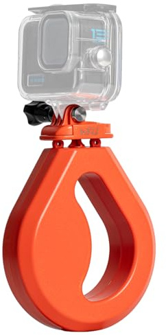 HSU Waterproof Floating Handle Grip for GoPro Insta 360 Osmo Action Cameras | Floaty Handler Holder Monopod Accessories with Quick Release Clip Bracket for Water Sports, Easy Hold Grip Design