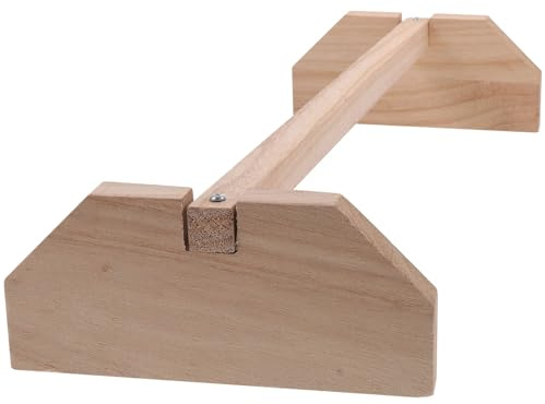 GARVALON Wooden Chicken Perch for Birds with Bite-resistant and Wear-resistant Features, Khaki Colour, Suitable for Pet Playground and Home Decoration, Sturdy Bird Stand for Hens