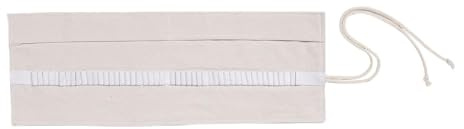 SAFIGLE Stifterolle mit 48 Fächern, Künstler-Rolltasche für Buntstifte, Kurze Pinsel, Organizer zum Zeichnen, Malen und Skizzieren, 51,9 x 19,9 cm