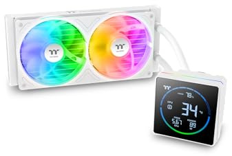 TH240-S V3 ARGB | All-in-one water cooling | 3.95 segment LCD display | Rotatable pump head | Single frame fan | Snow