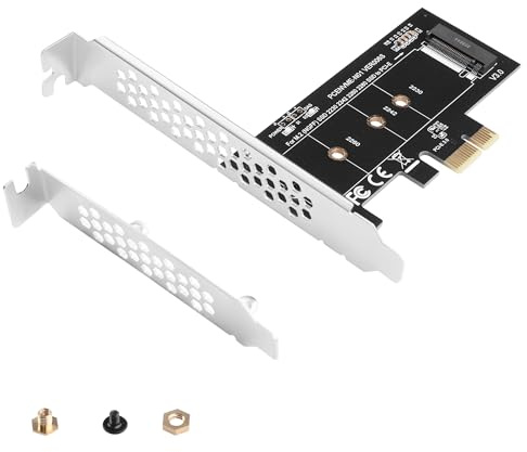 ELFJMZP Scheda adattatore PCI-E da X1 a M.2 NVME SSD per PC desktop, scheda di espansione PCI Express 3.0 supporta SSD M.2 2230/2242/2260/2280 NVME SSD, compatibile con slot PCI-E X1/X4/X8/X16