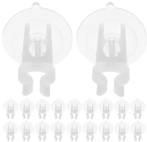DECOMELODY 20 Pezzi Portalampade con Ventosa Trasparente per Candele LED senza Fiamma, Accessori per Supporto a Finestra in Pvc, Clip Stabili per Decorazioni Natalizie e Uso